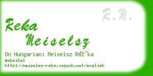 reka meiselsz business card